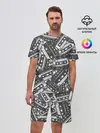 Мужской костюм с шортами / retro pattern