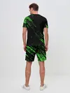 Мужской костюм с шортами / Хвост Феи зеленая диагональ