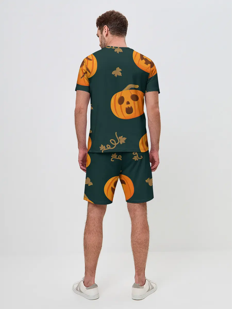 Мужской костюм с шортами / Осенние тыквы