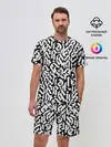 Мужской костюм с шортами / Шрифт на чёрном