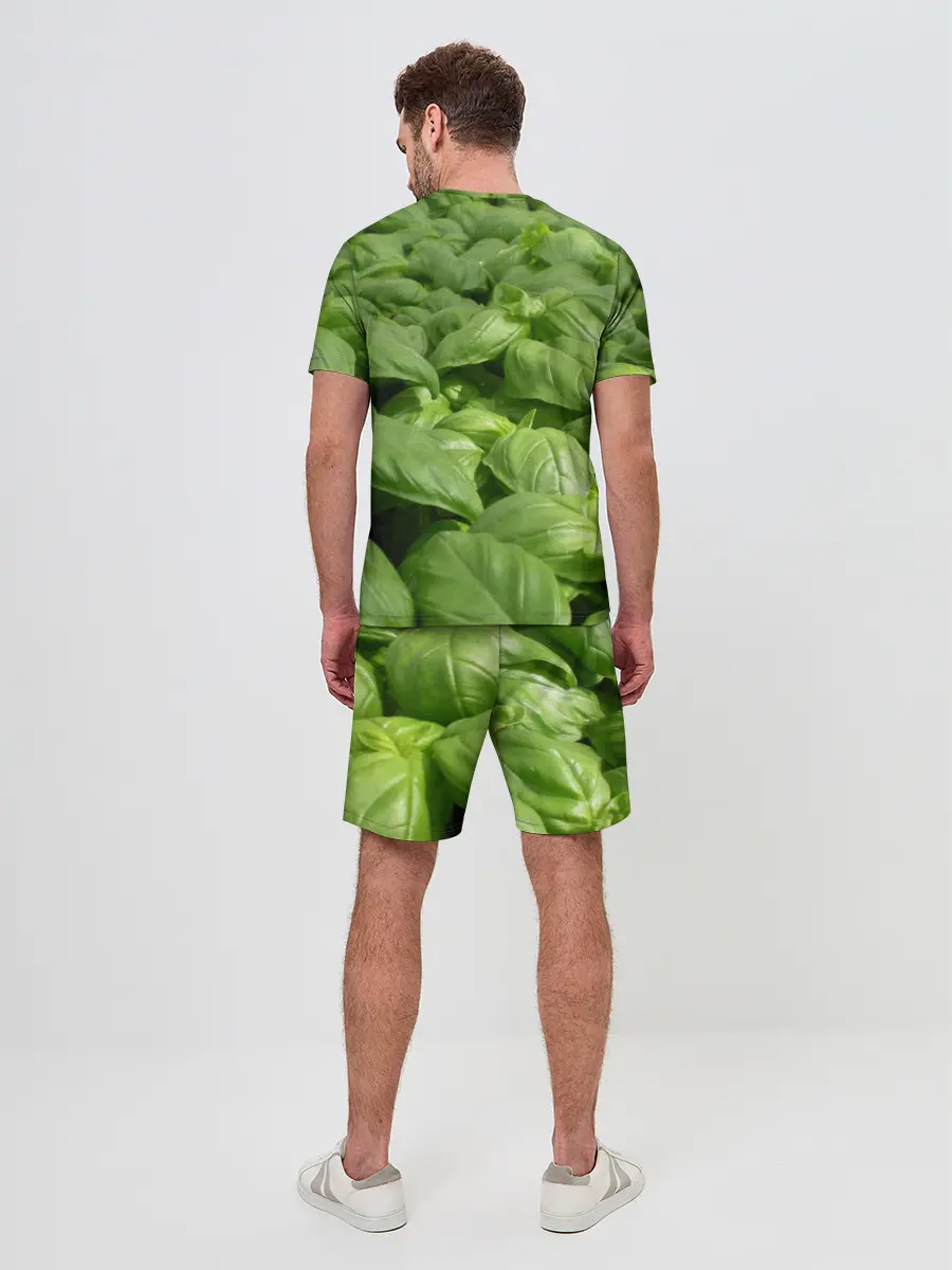 Мужской костюм с шортами / Неоновый базилик