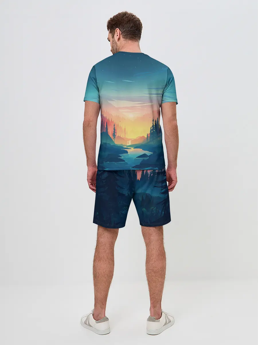 Мужской костюм с шортами / Природа