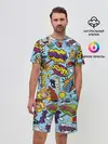 Мужской костюм с шортами / Pop art comics