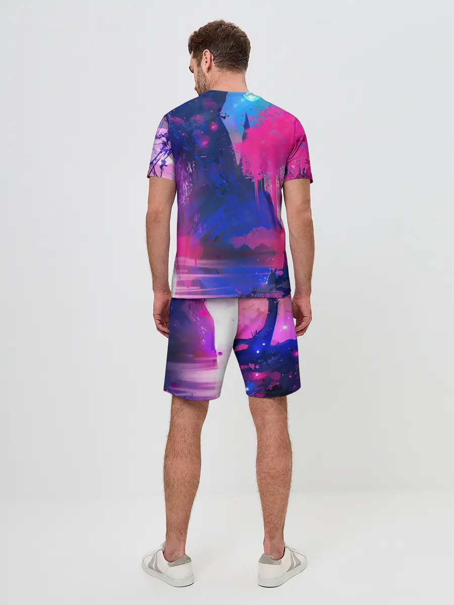 Мужской костюм с шортами / Неоновые Краски
