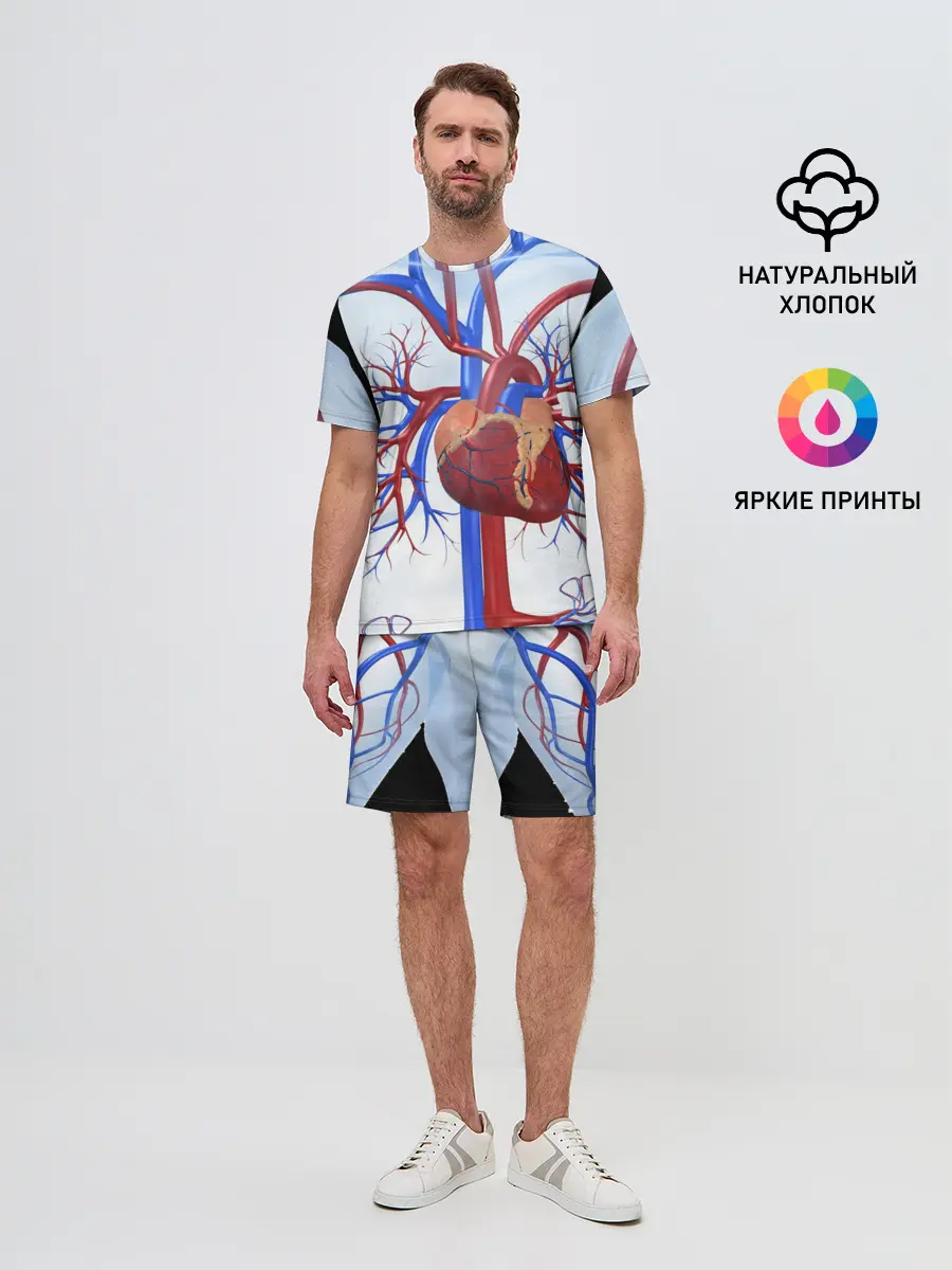 Мужской костюм с шортами / Сердце