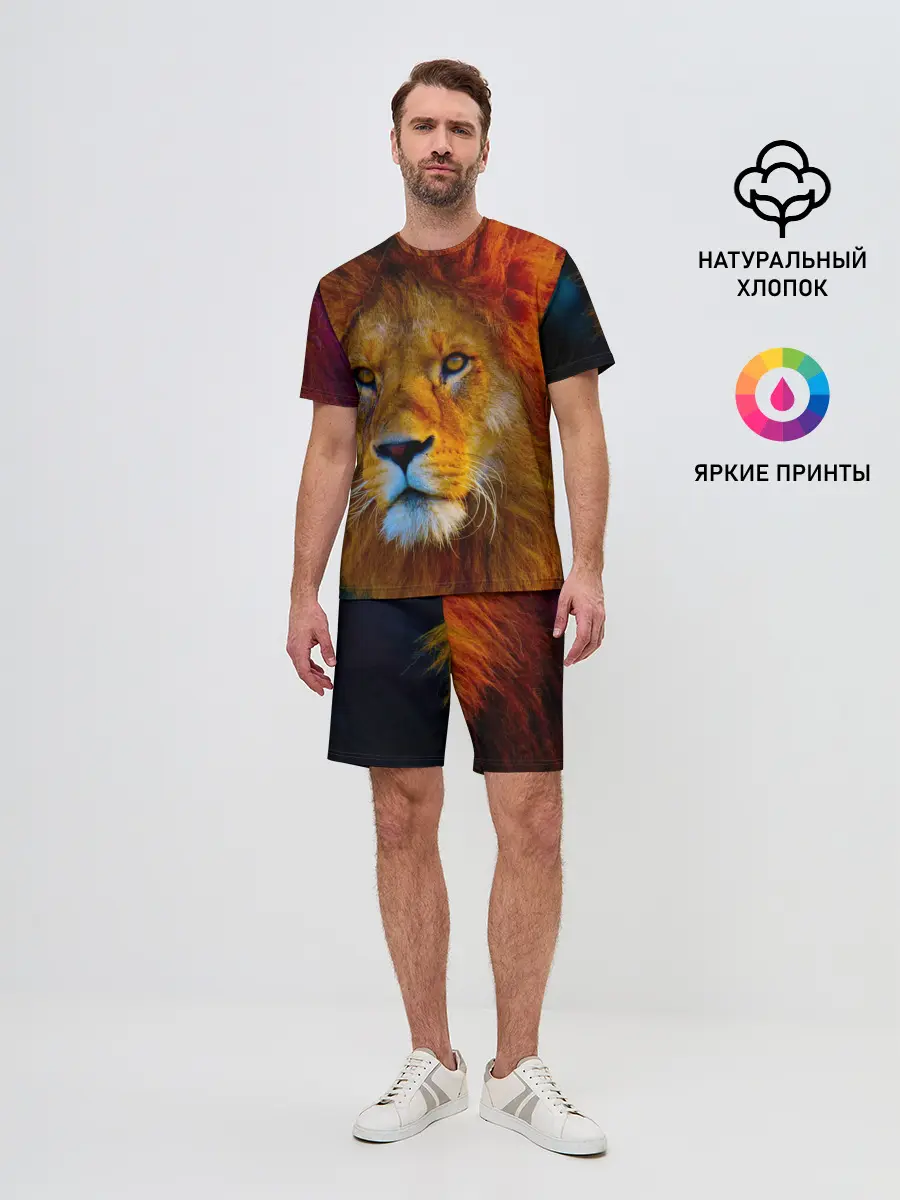 Мужской костюм с шортами / Лев 3D