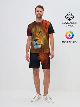 Мужской костюм с шортами / Лев 3D