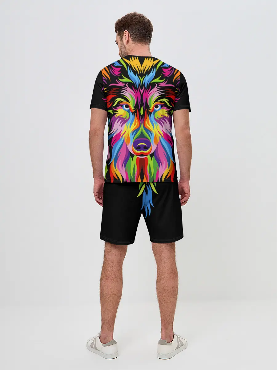Мужской костюм с шортами / Neon wolf