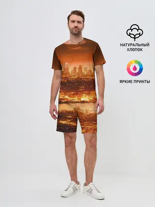 Мужской костюм с шортами / ночной город