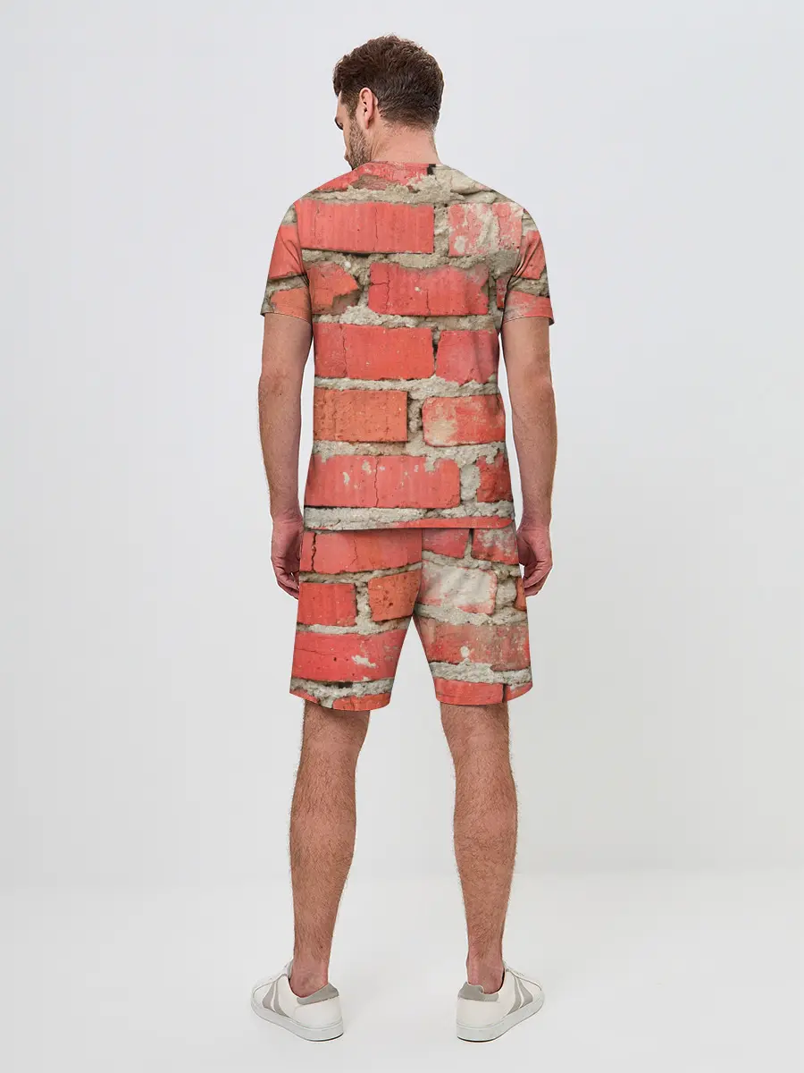 Мужской костюм с шортами / Кирпичная стена