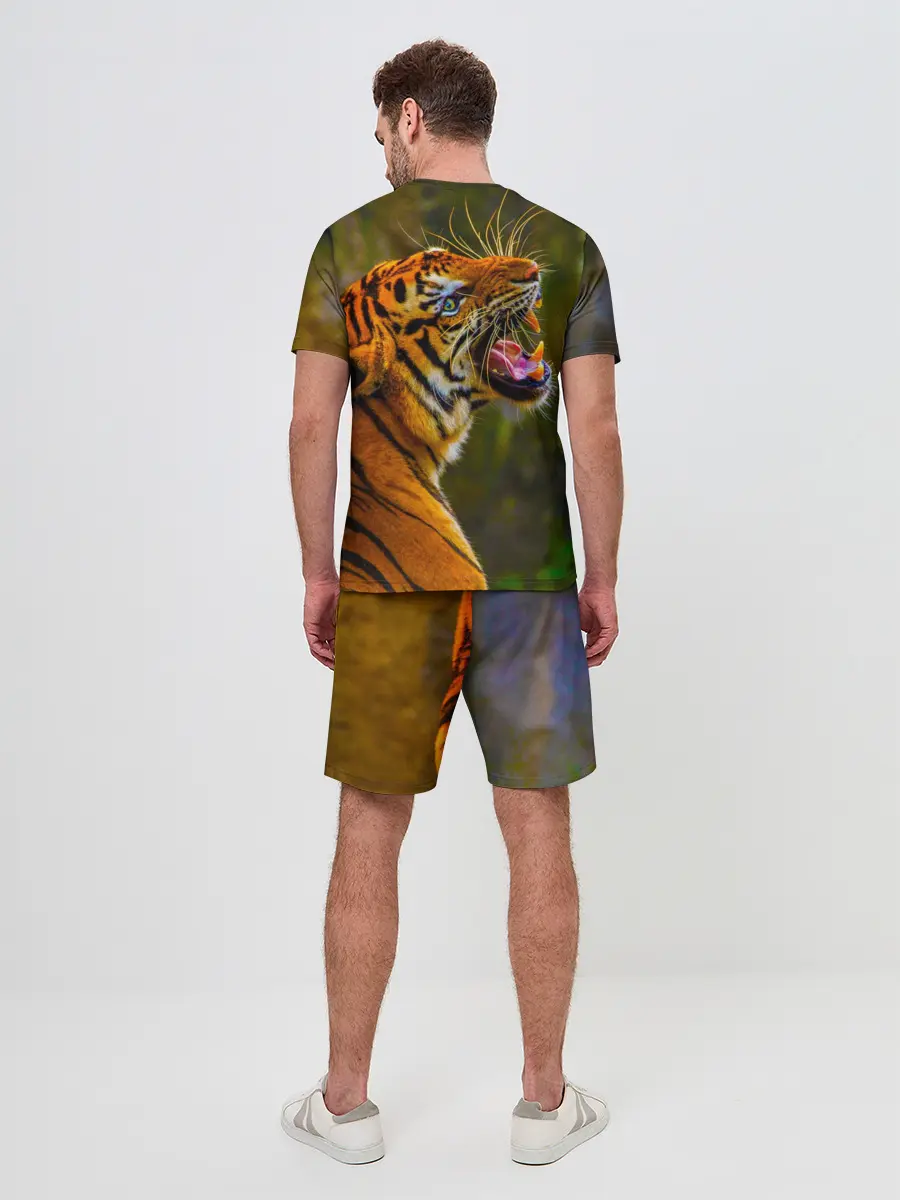 Мужской костюм с шортами / Тигр 3D