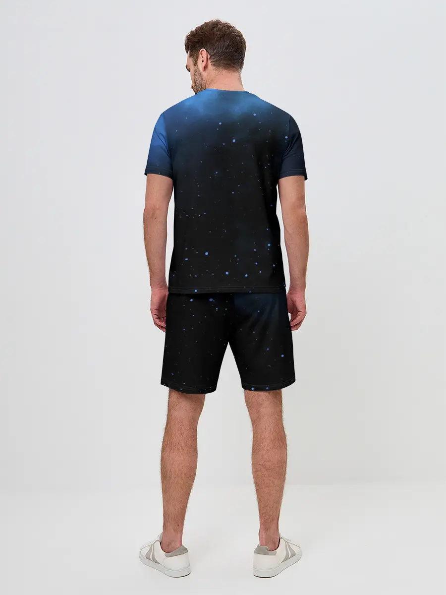 Мужской костюм с шортами / Космический кот