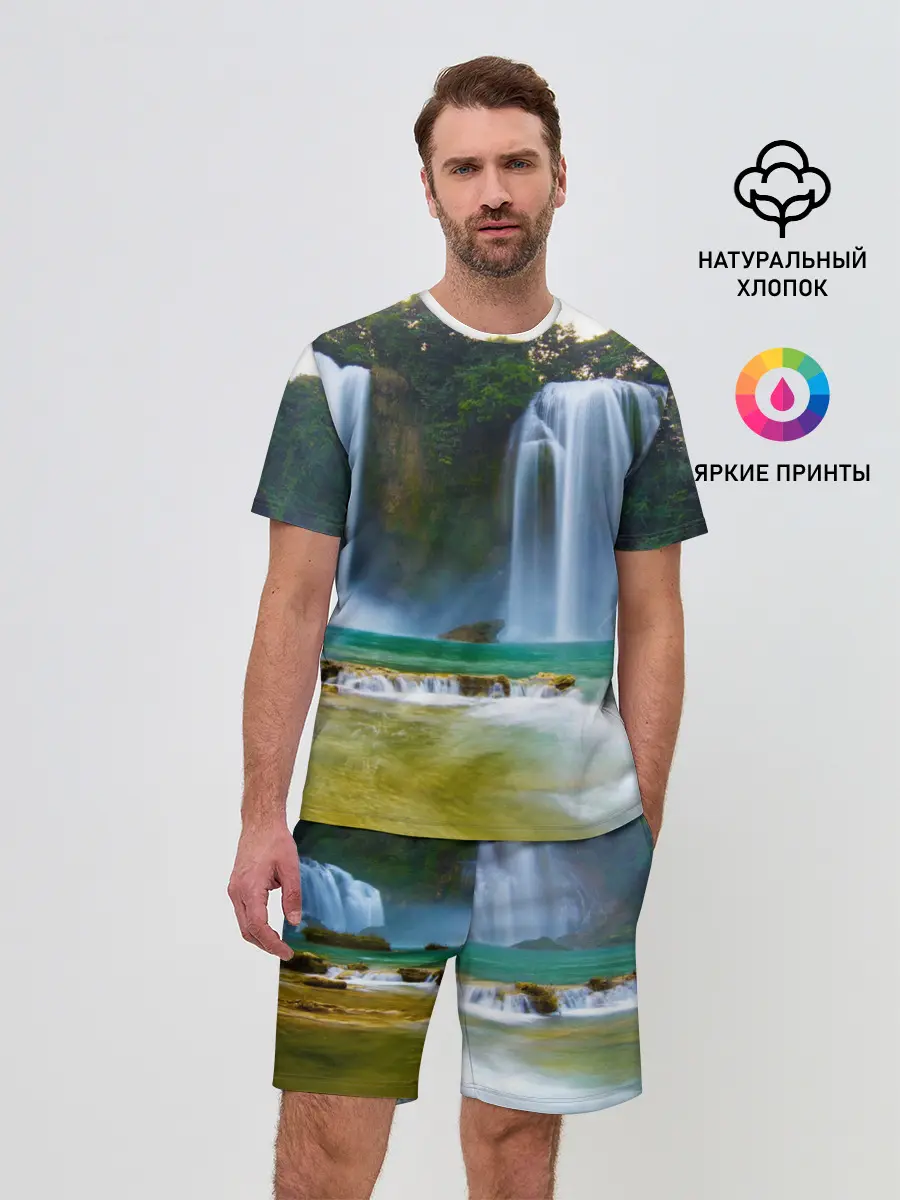 Мужской костюм с шортами / водопад