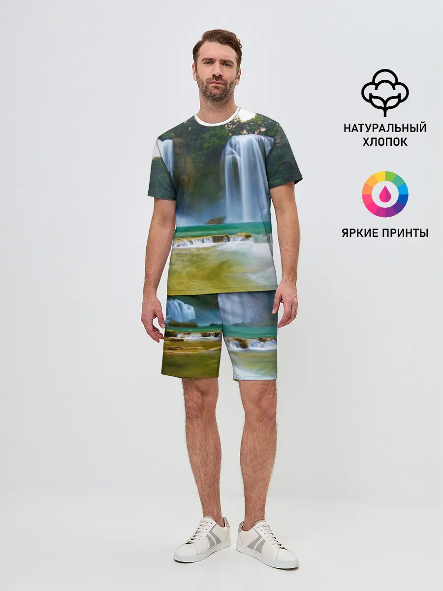 Мужской костюм с шортами / водопад