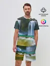 Мужской костюм с шортами / водопад