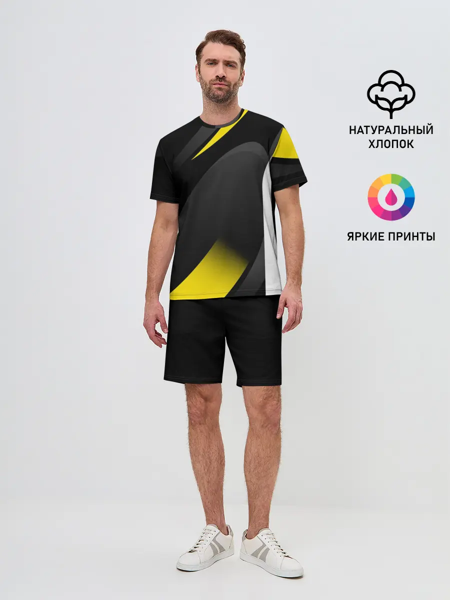 Мужской костюм с шортами / SPORT WEAR YELLOW