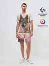 Мужской костюм с шортами / Красивый Волк