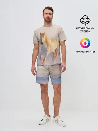 Мужской костюм с шортами / Белая лошадь