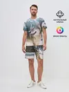 Мужской костюм с шортами / Волк и снег