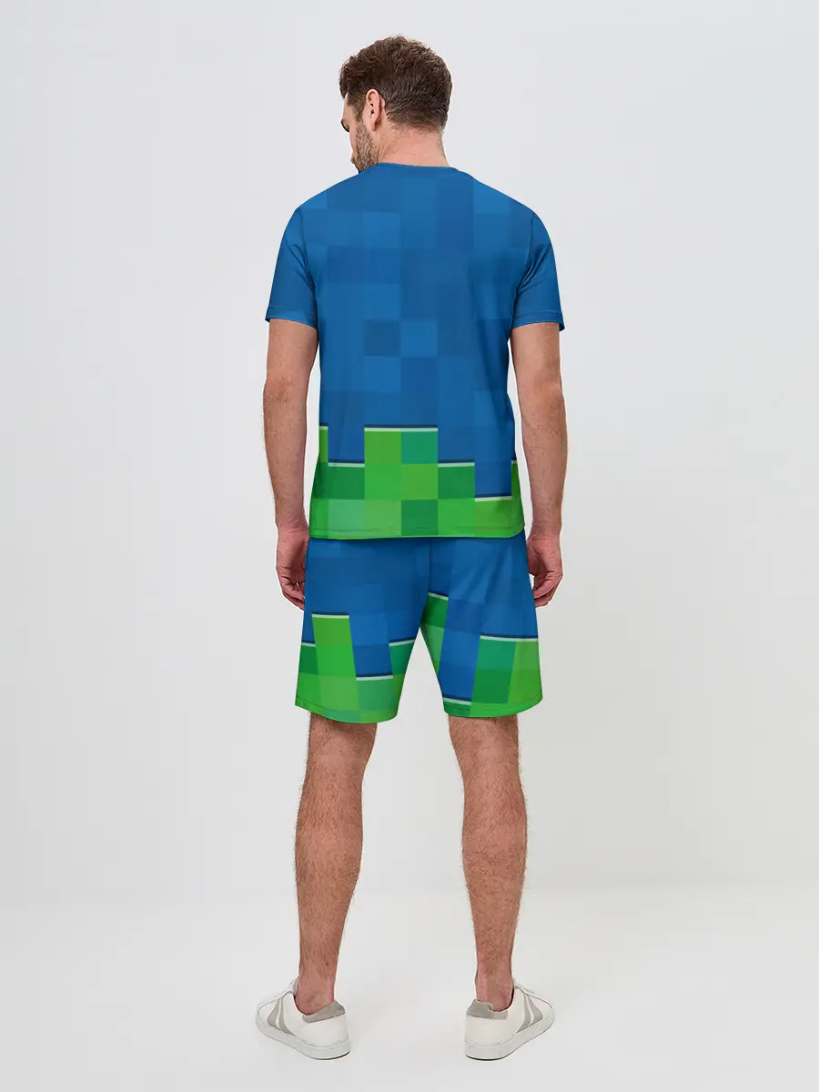 Мужской костюм с шортами / Minecraft / Майнкрафт