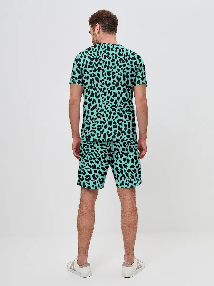 Мужской костюм с шортами / ЛАЗУРНЫЙ ЛЕОПАРД