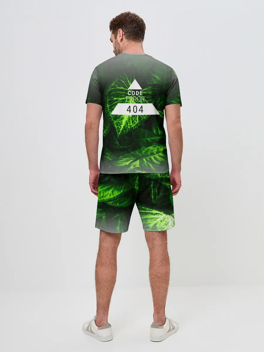 Мужской костюм с шортами / Листья зеленые CODE ERROR 404