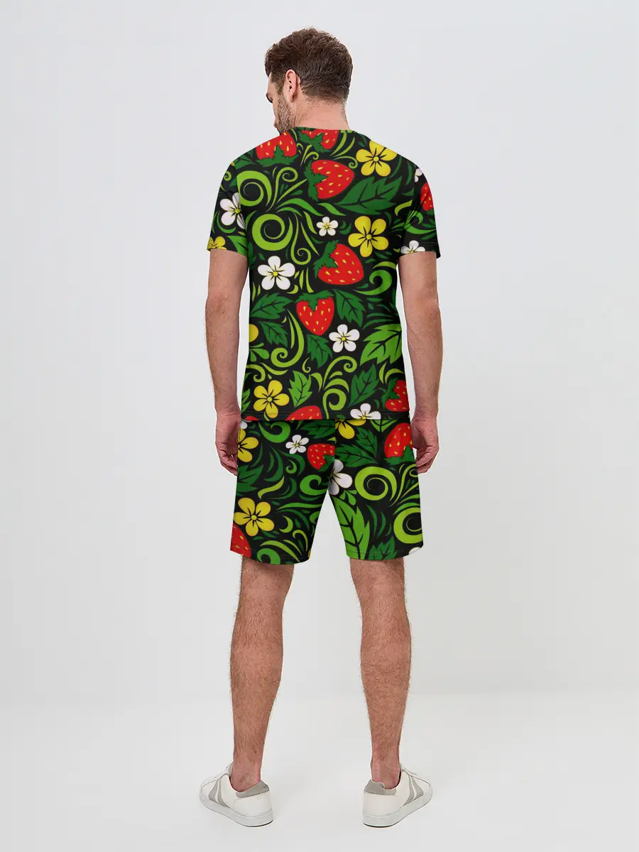 Мужской костюм с шортами / Хохлома