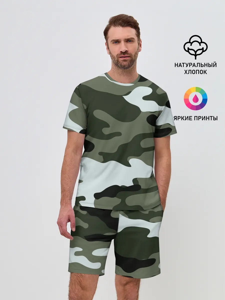 Мужской костюм с шортами / camouflage 2