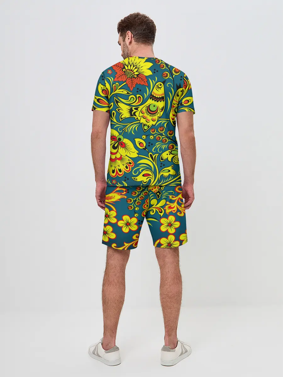 Мужской костюм с шортами / Хохлома