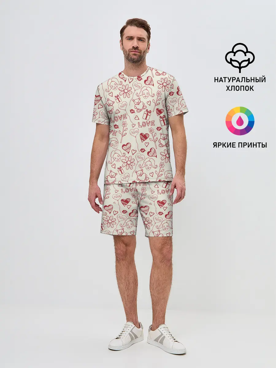 Мужской костюм с шортами / Текстура.