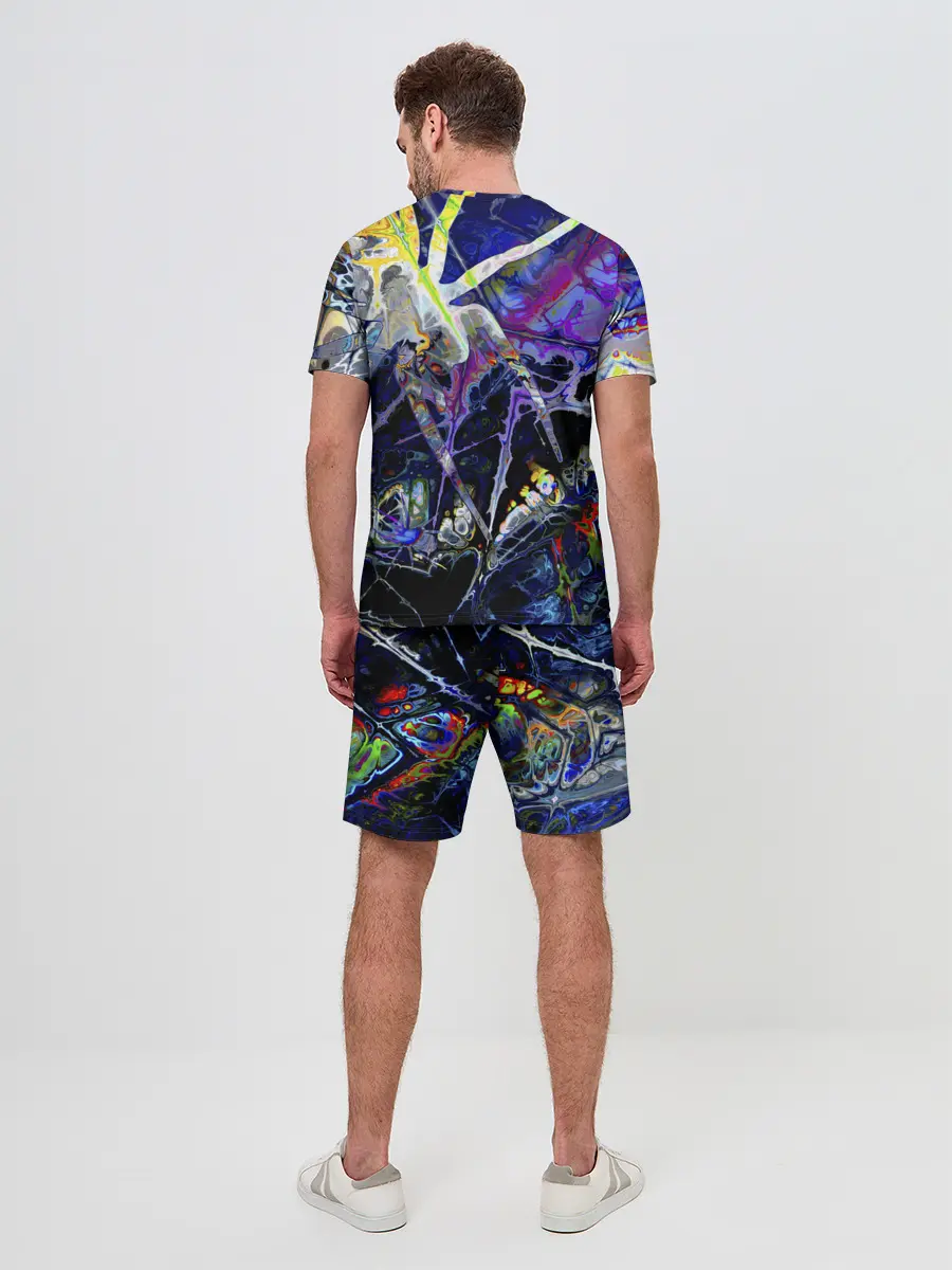 Мужской костюм с шортами / Gasoline stains abstraction
