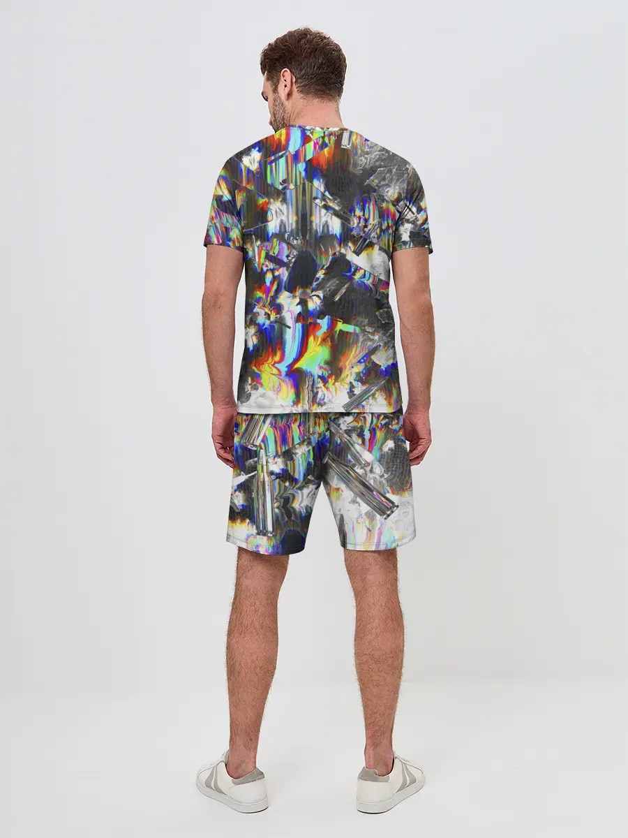 Мужской костюм с шортами / Gasoline stains abstraction