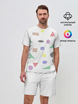 Мужской костюм с шортами / Геометрия