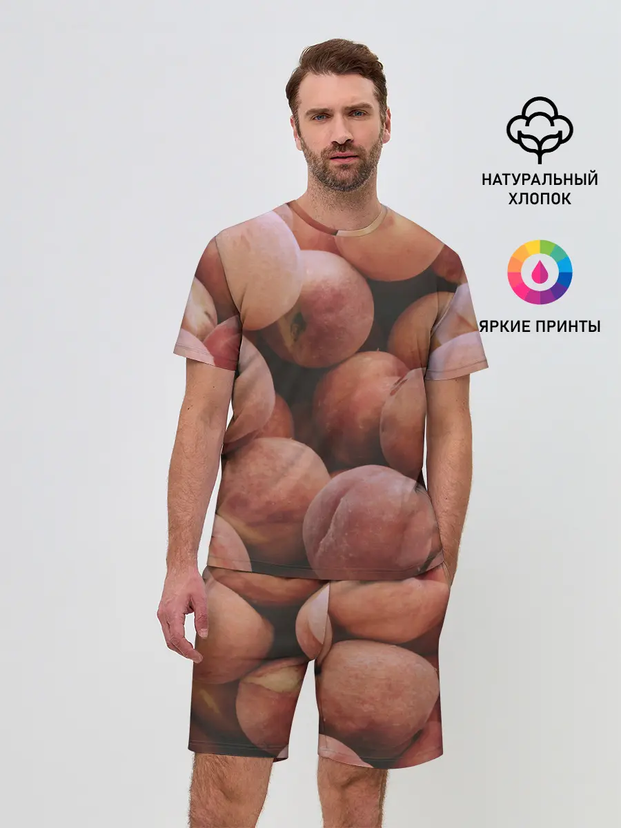 Мужской костюм с шортами / Персики.