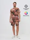 Мужской костюм с шортами / Персики.