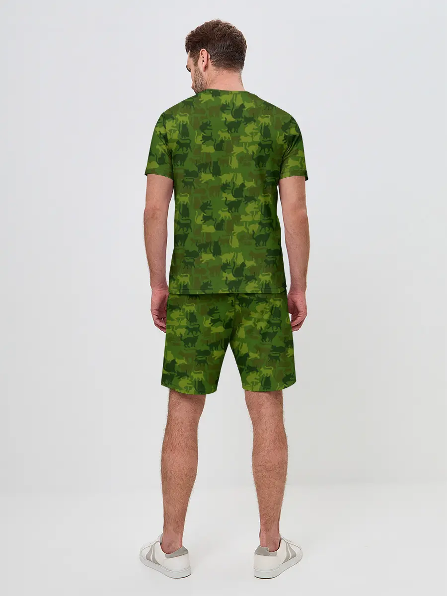 Мужской костюм с шортами / Камуфляж | Котики