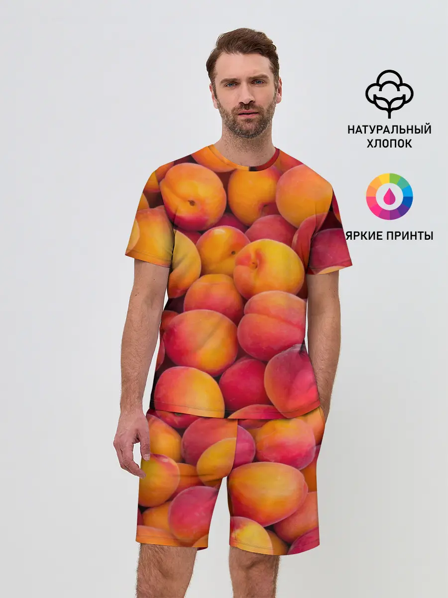 Мужской костюм с шортами / Персики
