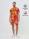 Мужской костюм с шортами / Персики