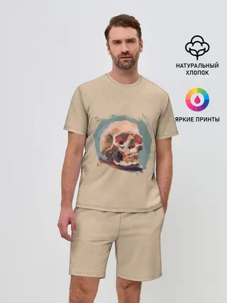 Мужской костюм с шортами / Череп