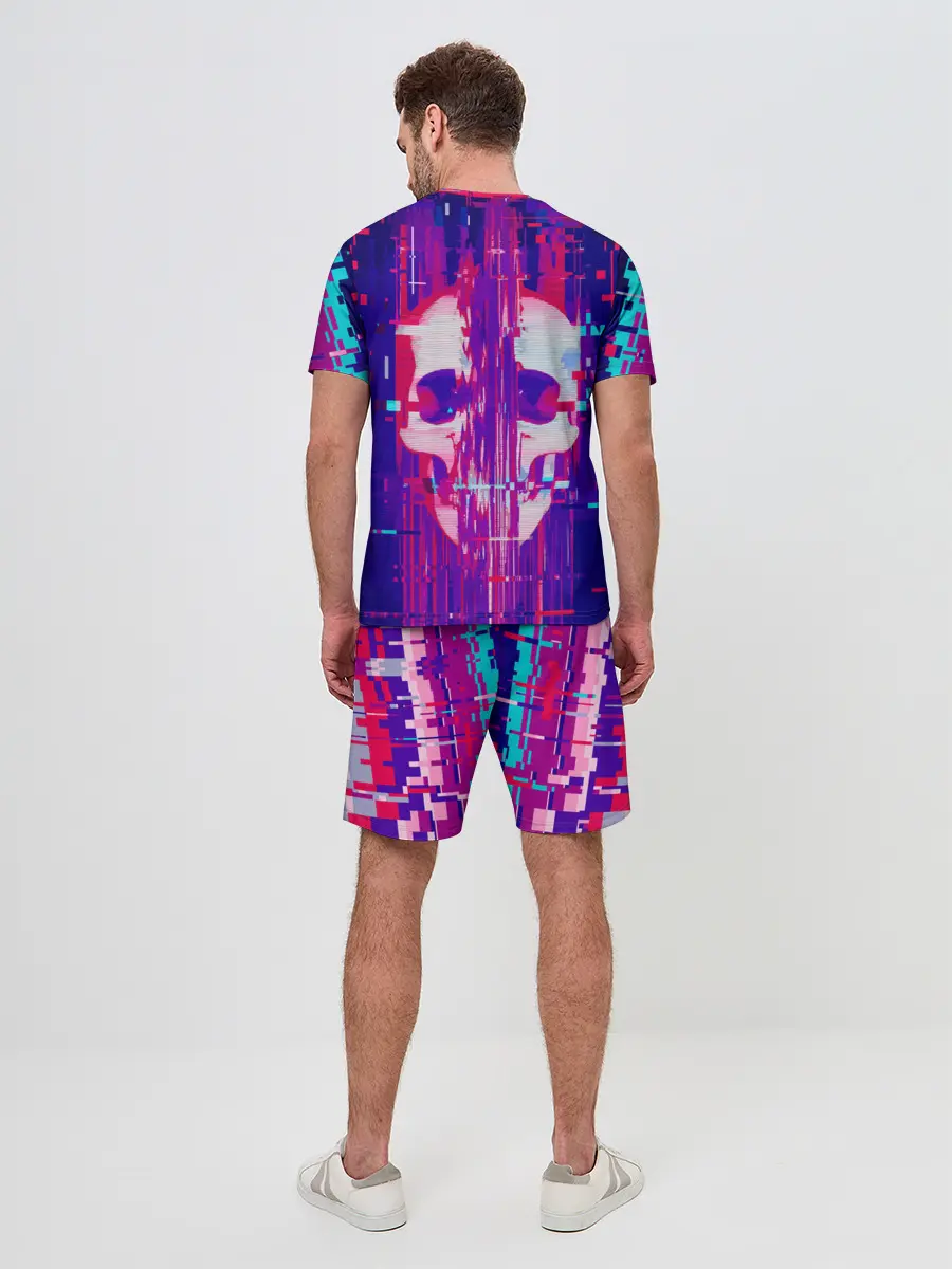 Мужской костюм с шортами / Skull glitch