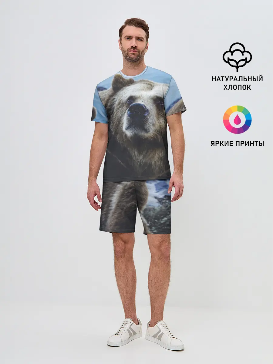 Мужской костюм с шортами / Гризли