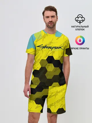 Мужской костюм с шортами / CYBERPUNK 2077 / Киберпанк