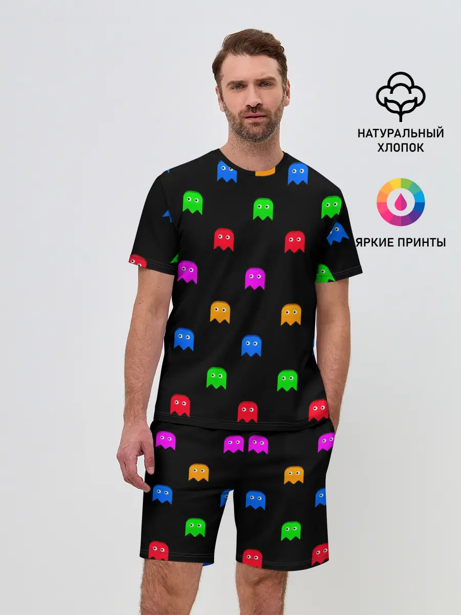 Мужской костюм с шортами / Пакмен