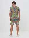 Мужской костюм с шортами / Мандалы лоскутный печворк