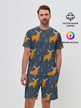Мужской костюм с шортами / Быки