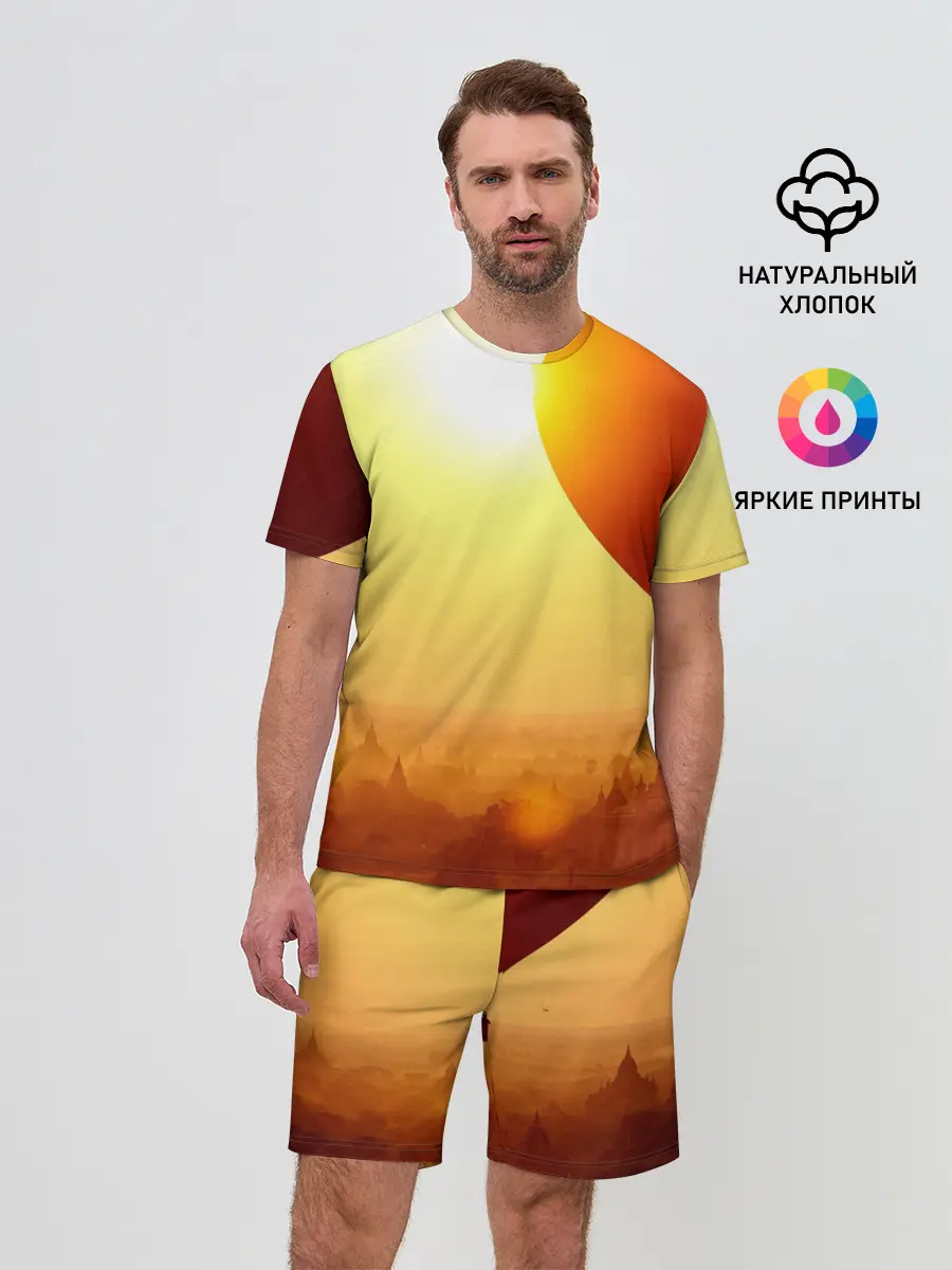 Мужской костюм с шортами / Город в пустыне