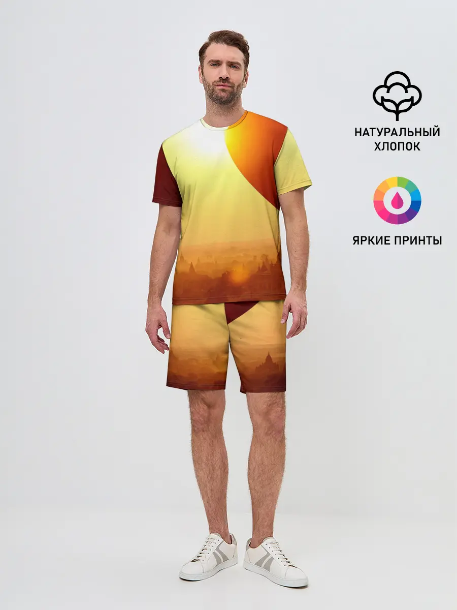 Мужской костюм с шортами / Город в пустыне