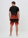 Мужской костюм с шортами / Череп и огонь