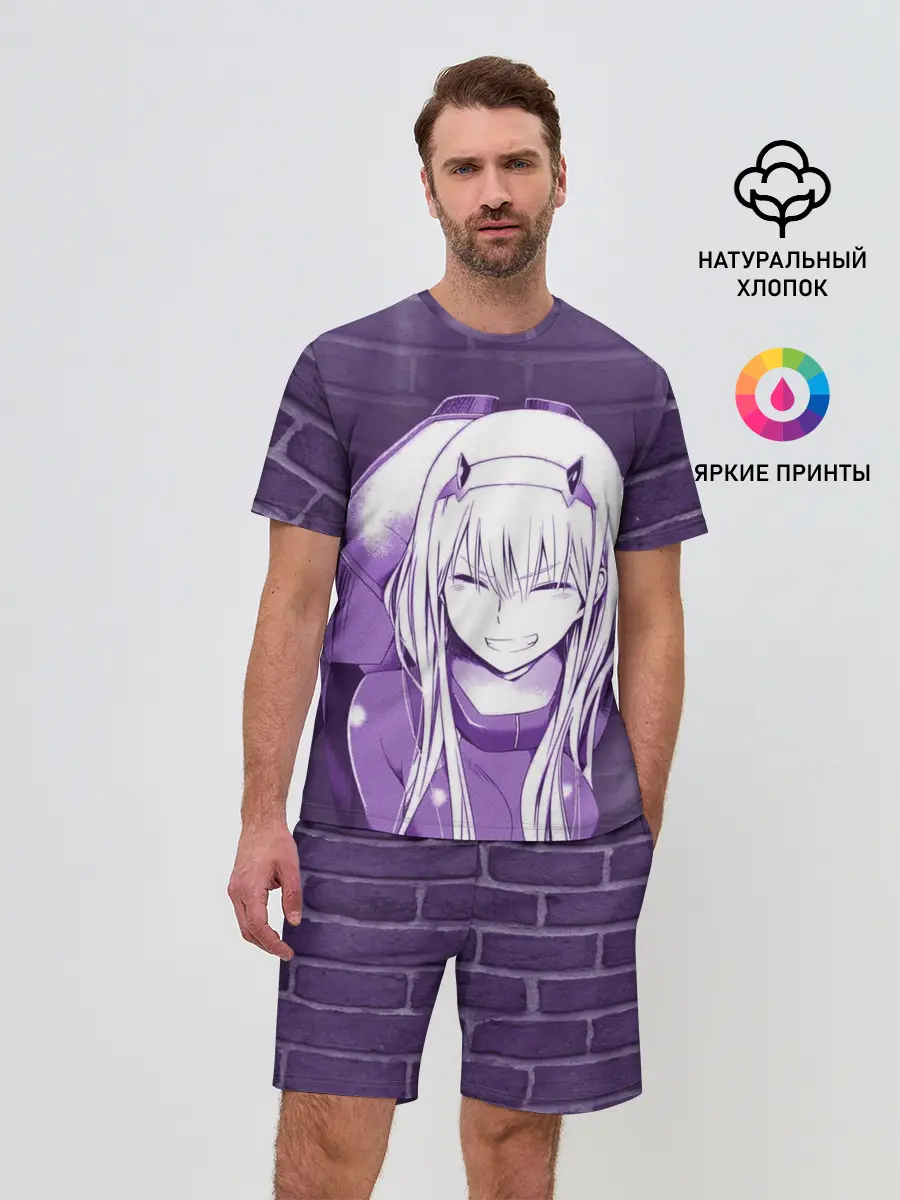 Мужской костюм с шортами / Zero Two brickwall