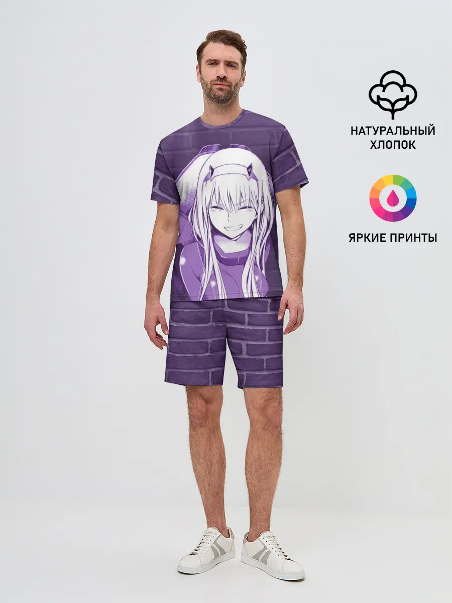 Мужской костюм с шортами / Zero Two brickwall